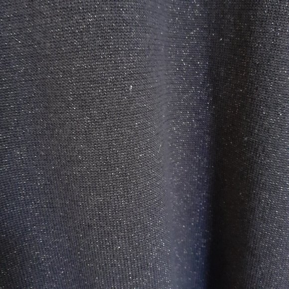 Soft Surroundings Metallic Shimmer Knit Open Cardigan Sequin Trim Gray Size L - Picture 8 of 12